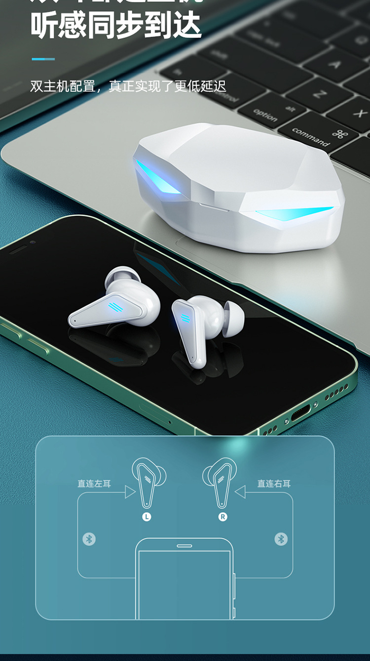 Cross-Border New Product Zero Delay Gaming Electronic Sports Chicken Eating Bluetooth Headset Wireless Single-Ear Binaural Bass Bluetooth Headset Cross-Border New Product Zero Delay Gaming Electronic Sports Chicken Eating Bluetooth Headset Wireless Single-Ear Binaural Bass Bluetooth Headset