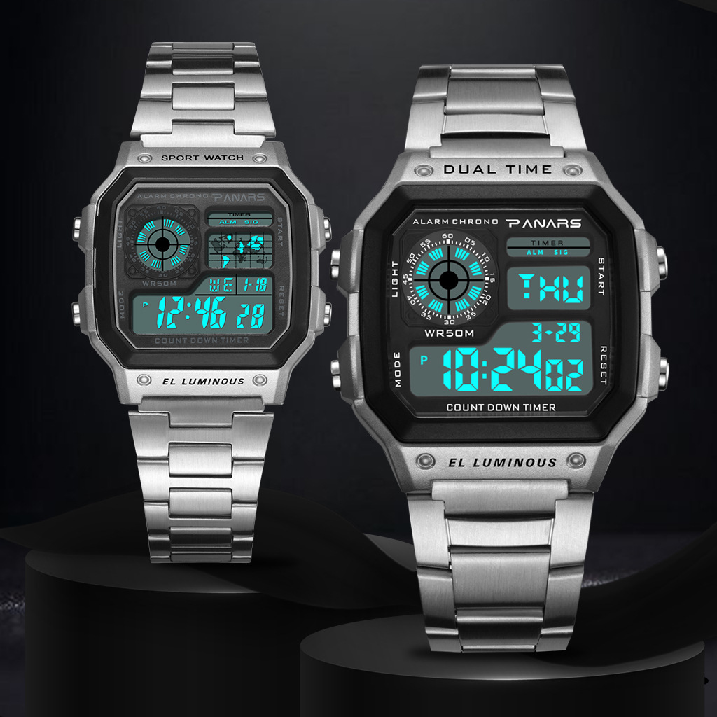 Internet Hot Waterproof Multifunctional Sports Electronic Watch Square Fashion Electronic Watch Luminous Alloy Watch Internet Hot Waterproof Multifunctional Sports Electronic Watch Square Fashion Electronic Watch Luminous Alloy Watch