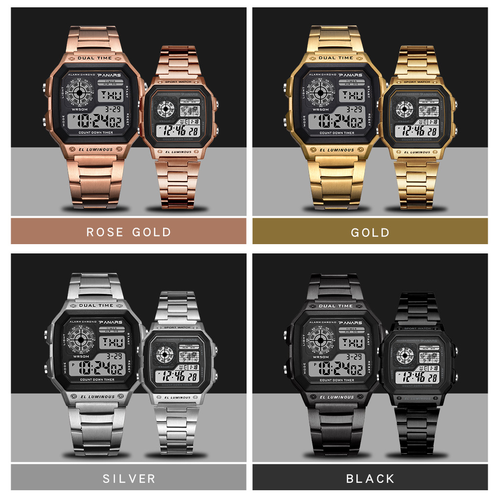 Internet Hot Waterproof Multifunctional Sports Electronic Watch Square Fashion Electronic Watch Luminous Alloy Watch Internet Hot Waterproof Multifunctional Sports Electronic Watch Square Fashion Electronic Watch Luminous Alloy Watch