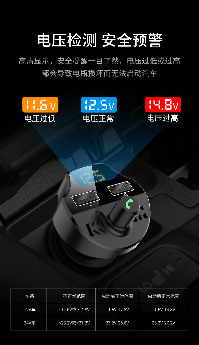 New T66 Car MP3 Bluetooth Hands-Free Cigarette Lighter Player Car Electronic Dual USB Car Charger New T66 Car MP3 Bluetooth Hands-Free Cigarette Lighter Player Car Electronic Dual USB Car Charger