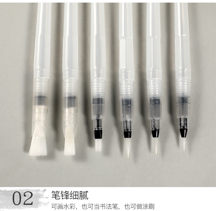 Factory Direct Sales Fountain Pen Solid Watercolor Pointed Flat Head Water Soluble Color Pencil Large Capacity Water Storage Writing Brush Painting Brush Factory Direct Sales Fountain Pen Solid Watercolor Pointed Flat Head Water Soluble Color Pencil Large Capacity Water Storage Writing Brush Painting Brush