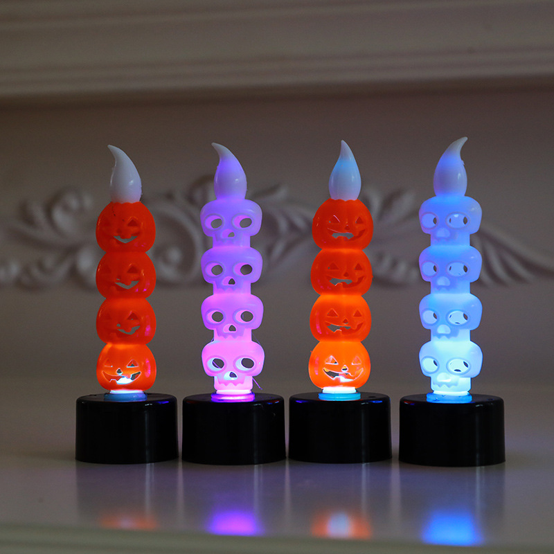 Wholesale cross-border Halloween candles skeleton candles pumpkin candles Halloween gifts props electronic candles
