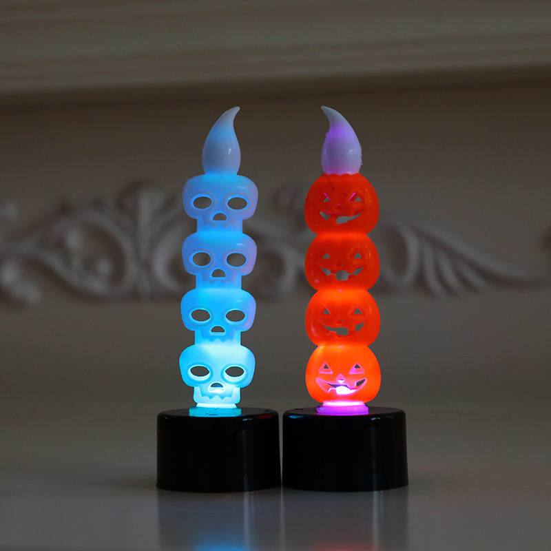Wholesale cross-border Halloween candles skeleton candles pumpkin candles Halloween gifts props electronic candles