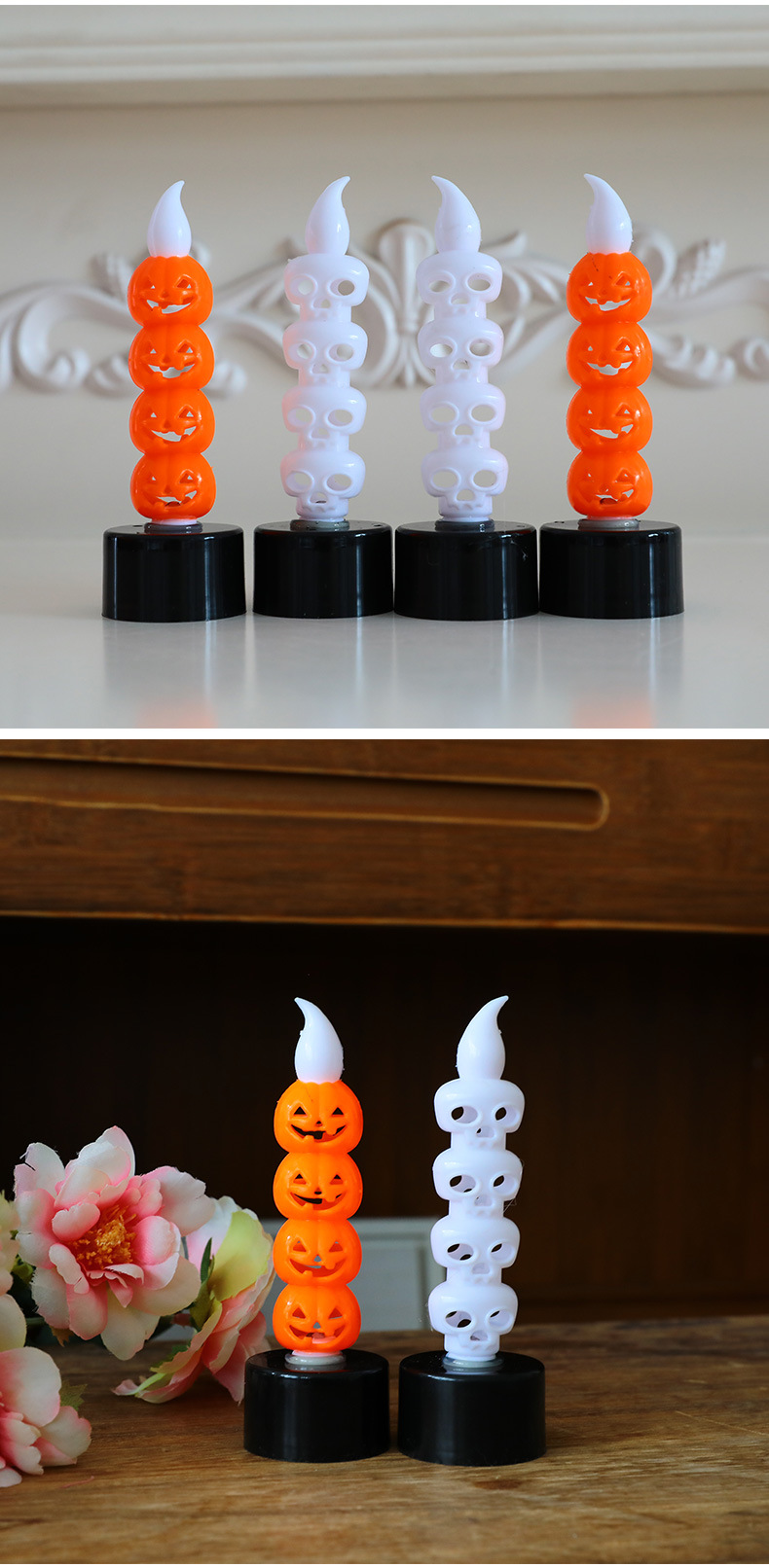 Wholesale cross-border Halloween candles skeleton candles pumpkin candles Halloween gifts props electronic candles Wholesale cross-border Halloween candles skeleton candles pumpkin candles Halloween gifts props electronic candles