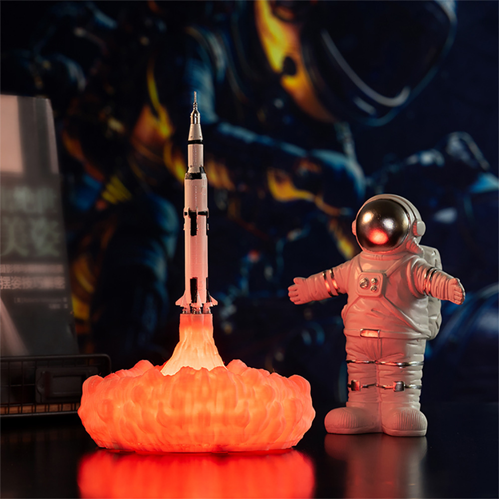 3D Printing Rocket Lamp Saturn Lamp New Exotic Gift Cross-Border Electronic Creative Product Decoration Led Small Night Lamp 3D Printing Rocket Lamp Saturn Lamp New Exotic Gift Cross-Border Electronic Creative Product Decoration Led Small Night Lamp