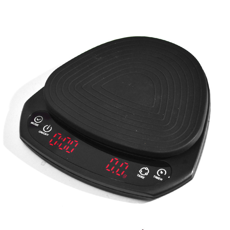 Coffee Electronic Scale Black Smart Coffee Scale with Timing Function Baking Scale 01G Bar Counter Scale Charging