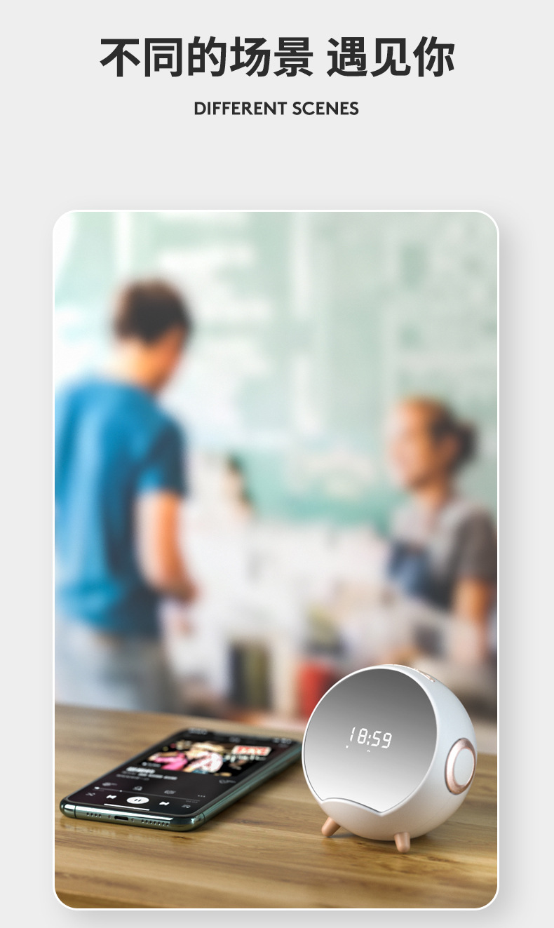 Planet Wireless Charger Speaker Smart AI Alarm Clock Home Voice Bluetooth Speaker Mini Audio Mobile Phone Bracket Mirror Planet Wireless Charger Speaker Smart AI Alarm Clock Home Voice Bluetooth Speaker Mini Audio Mobile Phone Bracket Mirror