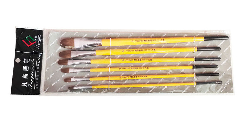 Van Gogh 826 Brushes 6 Sets Art Painting Gouache Watercolor Pen Children's Graffiti Writing Brush Made of Weasel's Hair Oil Brush