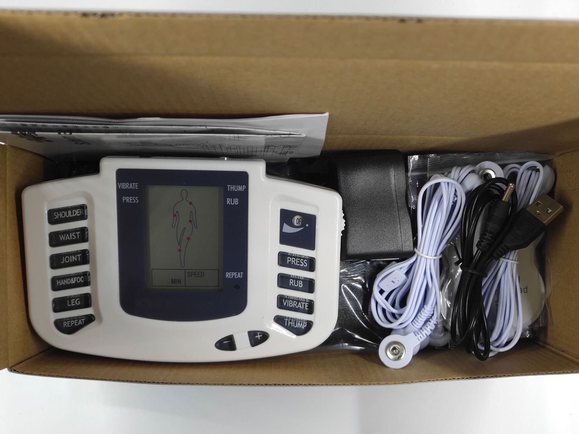 Cross-Border Export Massager Jr-309a Digital Massager Electronic Massager English Russian Optional