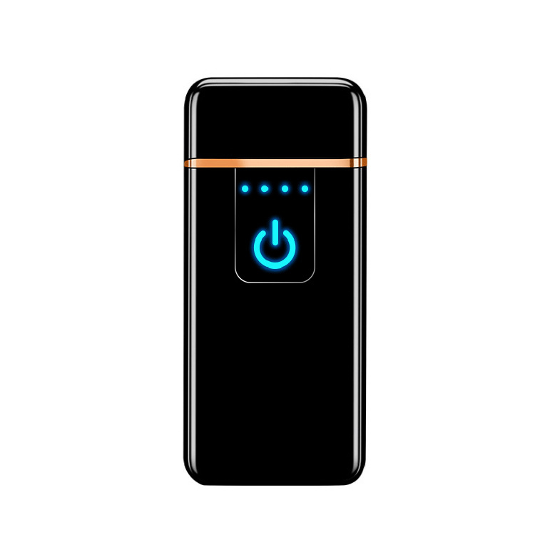 Fingerprint Touch Sensing Zinc Alloy Lighter Electronic Charging Cigarette Lighter Personalized Custom Pattern Logo