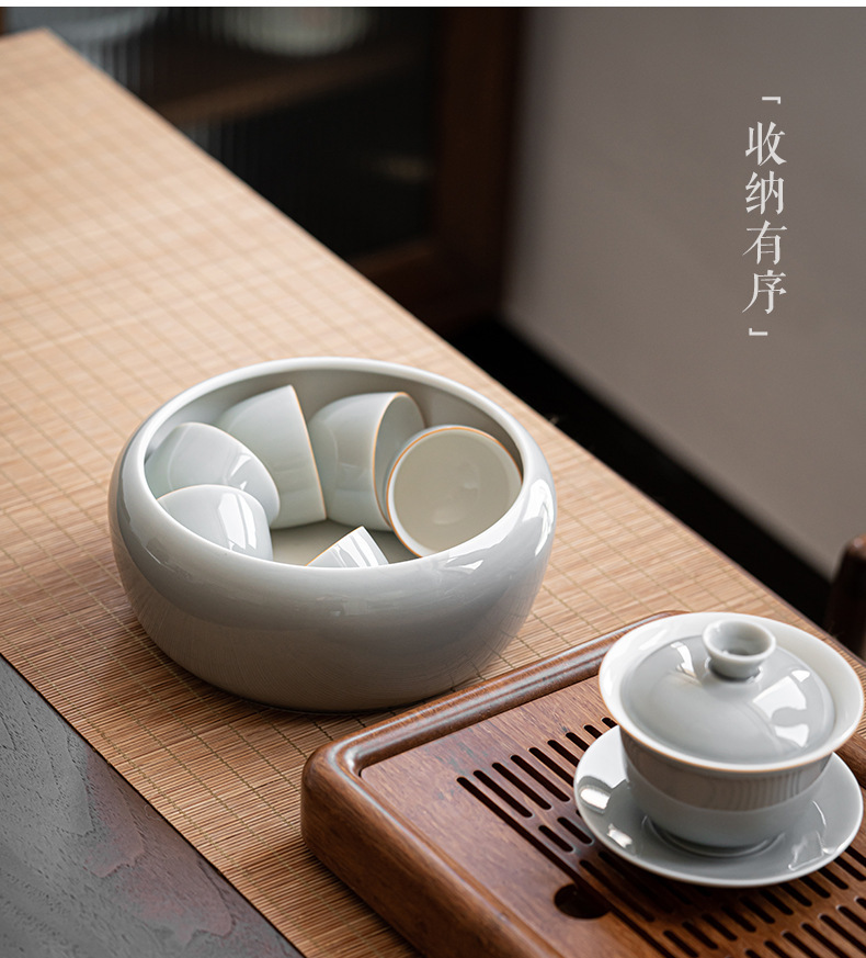 Ice Gray Smoky Gray Glaze Tea Wash Large Size Ceramic Tea Wash Cup Wash Tea Residue Barrel Tea Basin Writing-Brush Washer Cylinder Kung Fu Tea Utensils Ice Gray Smoky Gray Glaze Tea Wash Large Size Ceramic Tea Wash Cup Wash Tea Residue Barrel Tea Basin Writing-Brush Washer Cylinder Kung Fu Tea Utensils