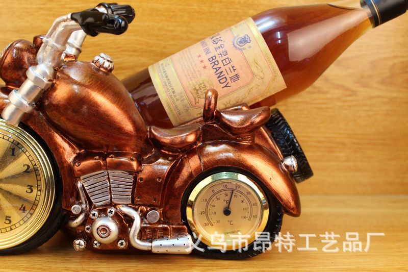 Resin Crafts European Style Wine Cabinet Decoration Clock Wine Rack Fashion Motorcycle Decoration Creative Gift Resin Crafts European Style Wine Cabinet Decoration Clock Wine Rack Fashion Motorcycle Decoration Creative Gift