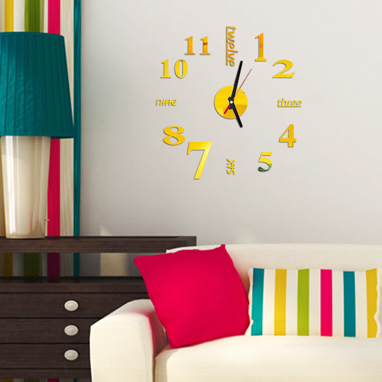 CrossBorder Creative Acrylic Wall Clock DIY Personality 3D Wall Stickers Wall Clock Home Acrylic Clock Decoration CrossBorder Creative Acrylic Wall Clock DIY Personality 3D Wall Stickers Wall Clock Home Acrylic Clock Decoration