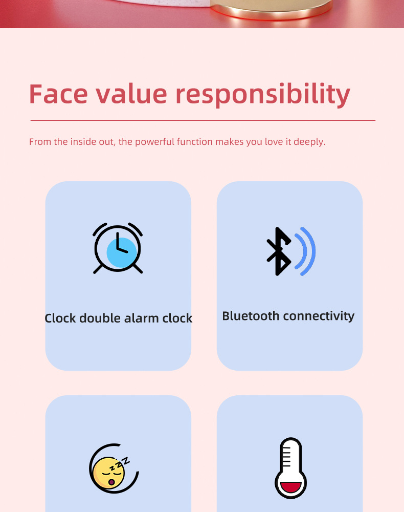 New Bluetooth Speaker Clock Speaker Mirror Speaker Mini Card Cute Gift Alarm Clock Cute Pet New Bluetooth Speaker Clock Speaker Mirror Speaker Mini Card Cute Gift Alarm Clock Cute Pet