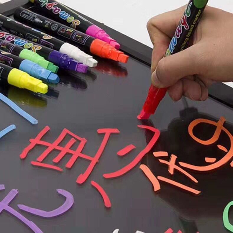 Fluorescent board special erasable fluorescent pen colored glass pen lamp board pen liquid chalk white blackboard pen Fluorescent board special erasable fluorescent pen colored glass pen lamp board pen liquid chalk white blackboard pen