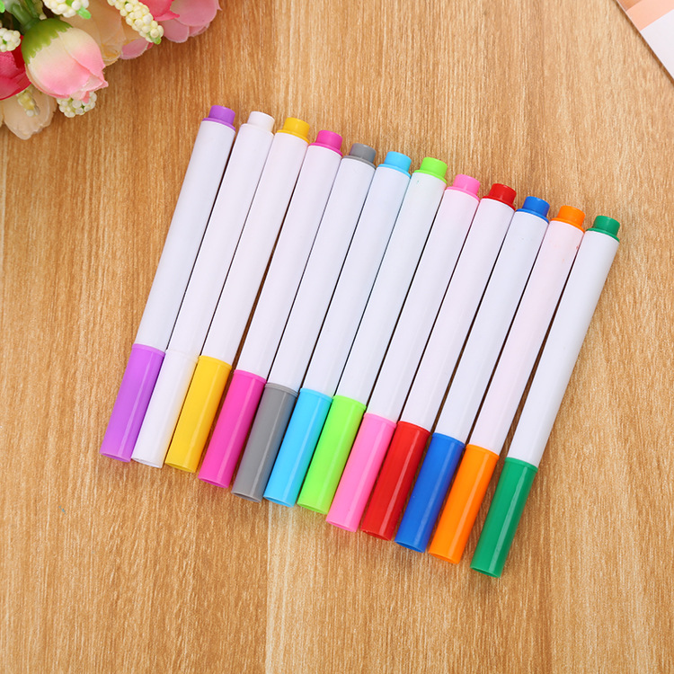Environmental Protection Color Liquid Chalk Dust-Free Erasable Led Fluorescent Light Board Pen Children Graffiti Painting Blackboard Pen Wholesale