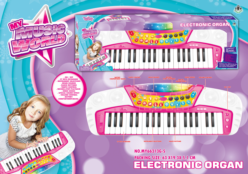 Children&#039;s 37 Key Electronic Keyboard Baby Early Education Enlightenment Baby Music Piano
