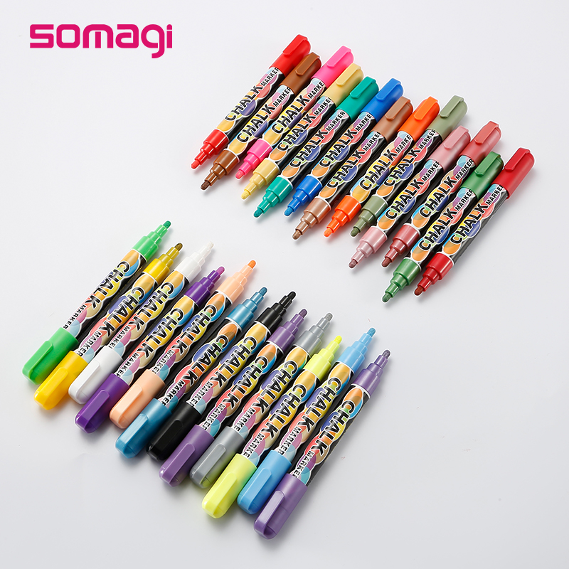 12 color fluorescent sketchboard dust-free chalk erasable liquid chalk fluorescent lamp pen
