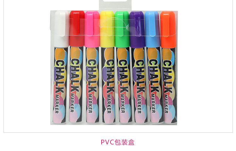 hot style fluorescent board 6MM color dust-free environmentally friendly wipe liquid chalk set water-soluble chalk hot style fluorescent board 6MM color dust-free environmentally friendly wipe liquid chalk set water-soluble chalk