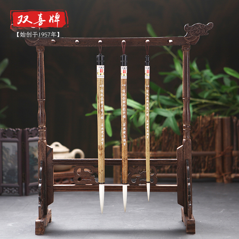 Shuangxi Brand Shanlian Huzhou Writing Brush Cursive Script Seal Script Changfeng Writing Brush Antique Su Chun Changfeng Sheep Hair Large, Medium and Small Regular Script