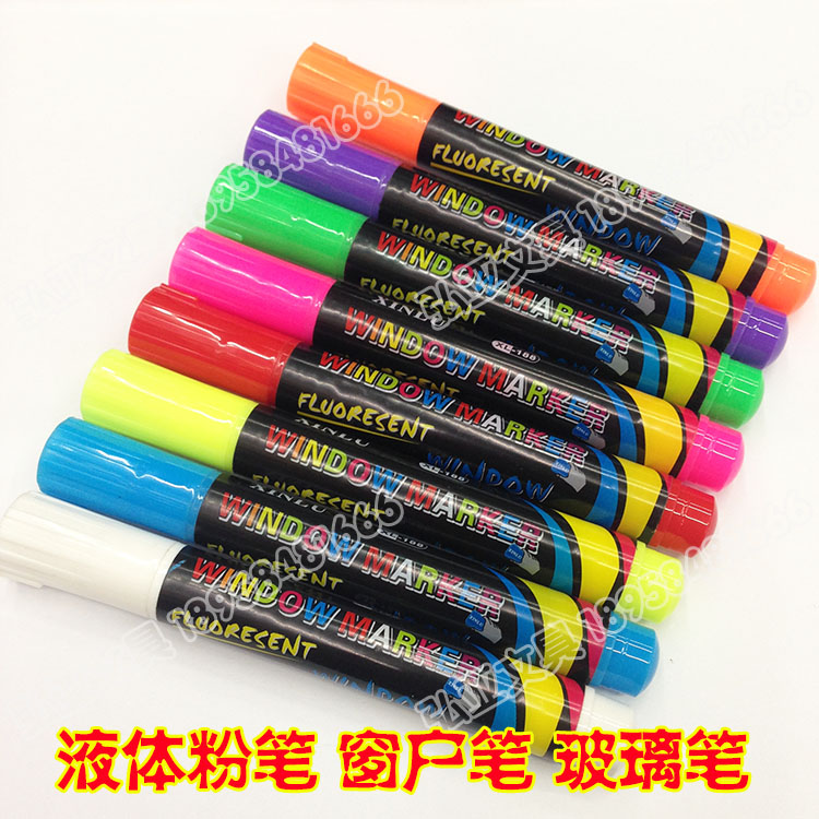 8 color liquid chalk window pen pen and white pen