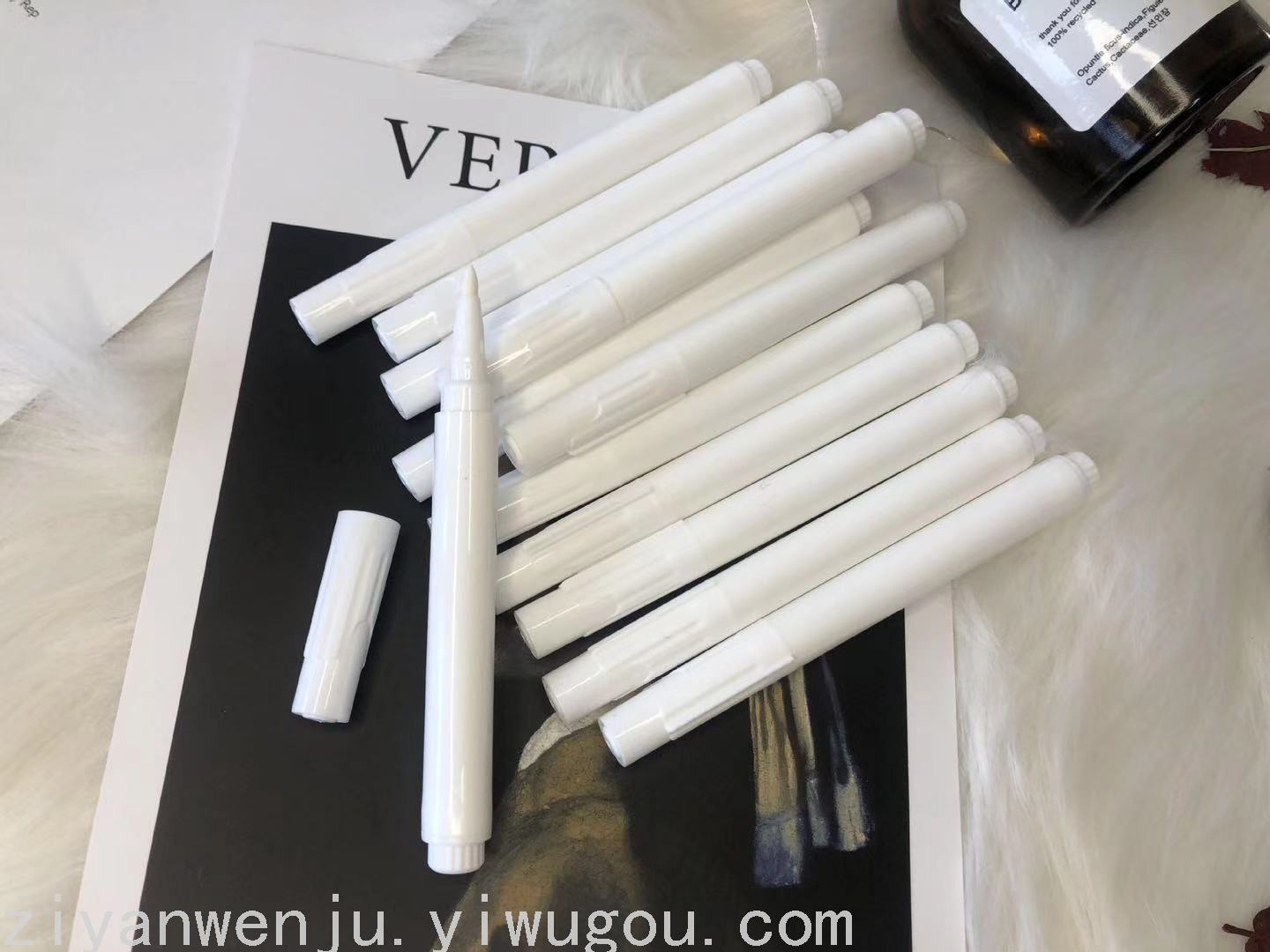 Cross-Border Whiteboard Marker Erasable Blackboard Pen Logo-Free White Liquid Chalk Water-Based Dust-Free Chalk Cross-Border Whiteboard Marker Erasable Blackboard Pen Logo-Free White Liquid Chalk Water-Based Dust-Free Chalk