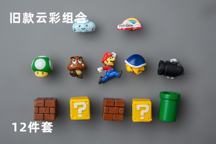Super Mary Refrigerator Sticker and Magnet Sticker Korean 3D Three-Dimensional Set Mario Decoration Japanese Magnet Creative Cute Super Mary Refrigerator Sticker and Magnet Sticker Korean 3D Three-Dimensional Set Mario Decoration Japanese Magnet Creative Cute