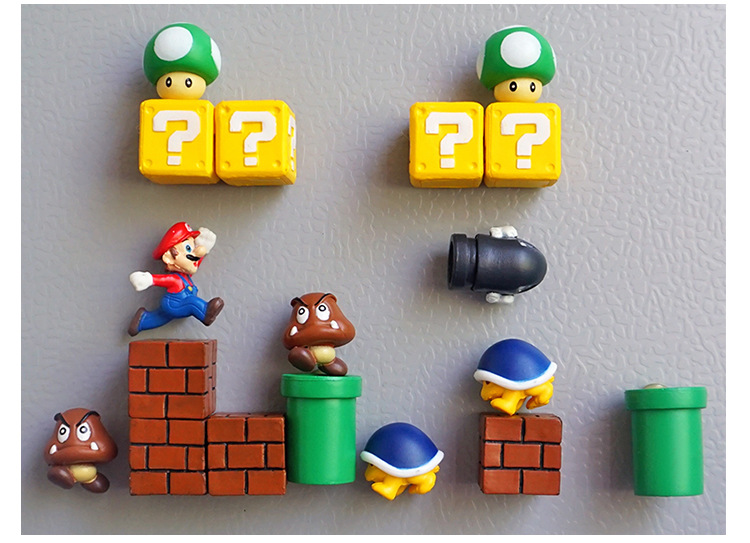 Super Mary Refrigerator Sticker and Magnet Sticker Korean 3D Three-Dimensional Set Mario Decoration Japanese Magnet Creative Cute Super Mary Refrigerator Sticker and Magnet Sticker Korean 3D Three-Dimensional Set Mario Decoration Japanese Magnet Creative Cute