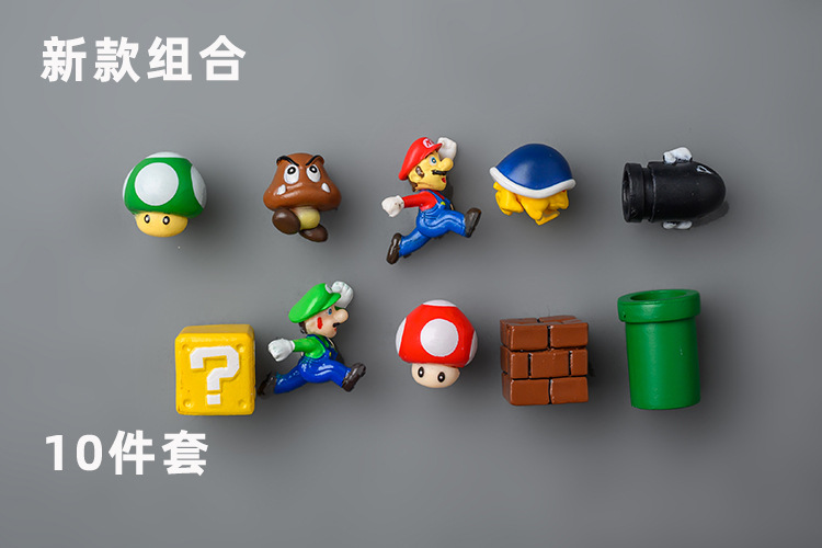 Super Mary Refrigerator Sticker and Magnet Sticker Korean 3D Three-Dimensional Set Mario Decoration Japanese Magnet Creative Cute Super Mary Refrigerator Sticker and Magnet Sticker Korean 3D Three-Dimensional Set Mario Decoration Japanese Magnet Creative Cute