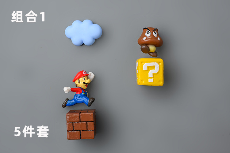Super Mary Refrigerator Sticker and Magnet Sticker Korean 3D Three-Dimensional Set Mario Decoration Japanese Magnet Creative Cute Super Mary Refrigerator Sticker and Magnet Sticker Korean 3D Three-Dimensional Set Mario Decoration Japanese Magnet Creative Cute