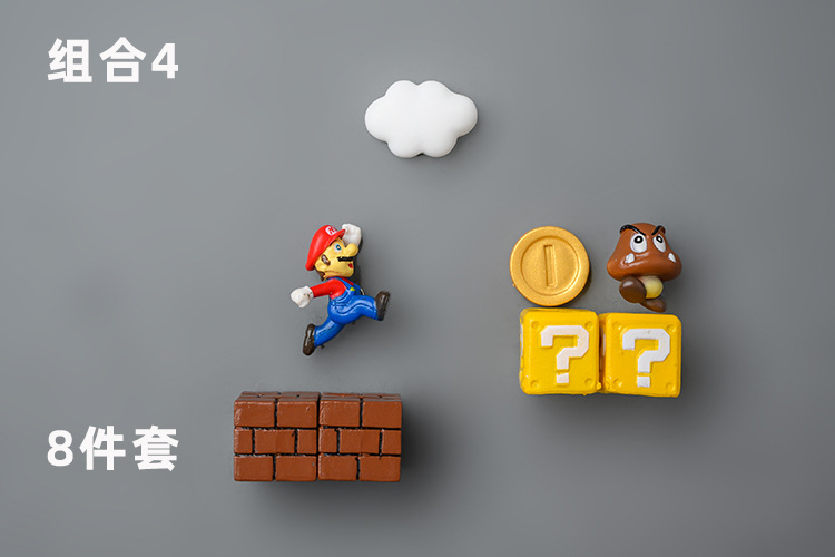 Super Mary Refrigerator Sticker and Magnet Sticker Korean 3D Three-Dimensional Set Mario Decoration Japanese Magnet Creative Cute Super Mary Refrigerator Sticker and Magnet Sticker Korean 3D Three-Dimensional Set Mario Decoration Japanese Magnet Creative Cute