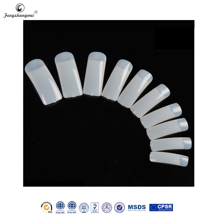 Direct Sales Transparent Lens Fake Nails Flat Head Semi-Nail Sticky Sand Dragon Nail Long Wear Nail Sticker DIY Decoration Nail Shaped Piece Foreign Trade