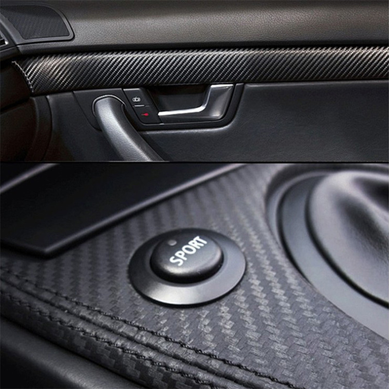 Carsun Cross-Border Car Supplies Carbon Fiber Car Body Sticker 3D Sticker Color Changing Carbon Fiber Stickers Exterior Decoration