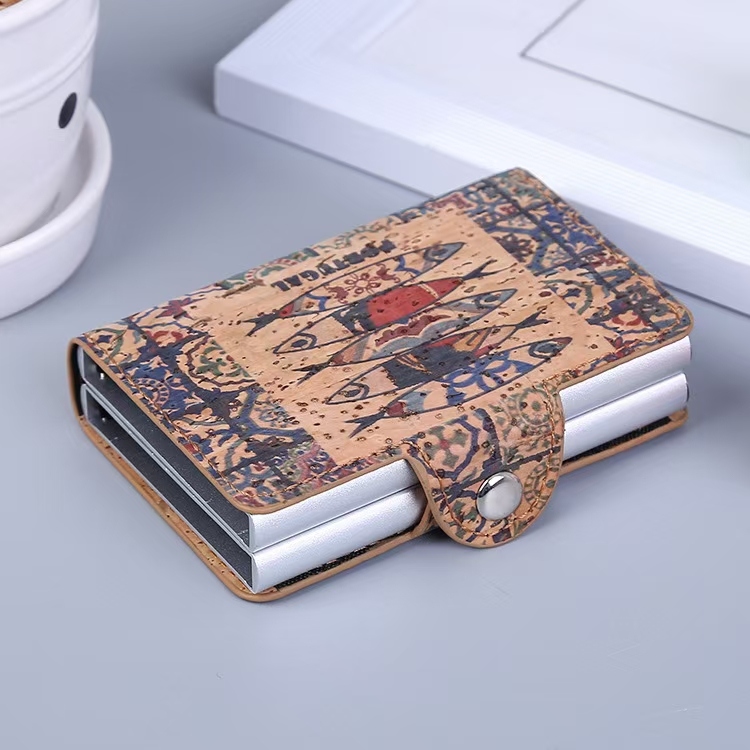 Two-in-One Double-Layer Pu Credit Card Box Set a Pair of Buckles Automatic Credit Card Box New Business Card Case