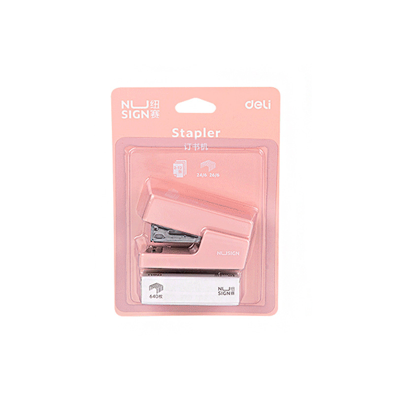 Deli Nusai Ns083 Stapler Student Mini Portable Hand-Held Labor-Saving Stapler Suit