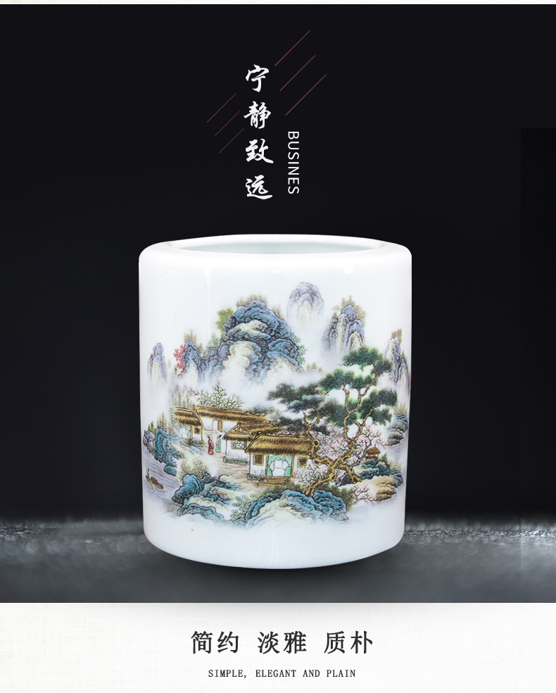 Jingdezhen Ceramic Pen Holder Ornaments Teacher Gifts Office Supplies Four Treasures of the Study Writing Brush Pen Holder Wholesale Jingdezhen Ceramic Pen Holder Ornaments Teacher Gifts Office Supplies Four Treasures of the Study Writing Brush Pen Holder Wholesale