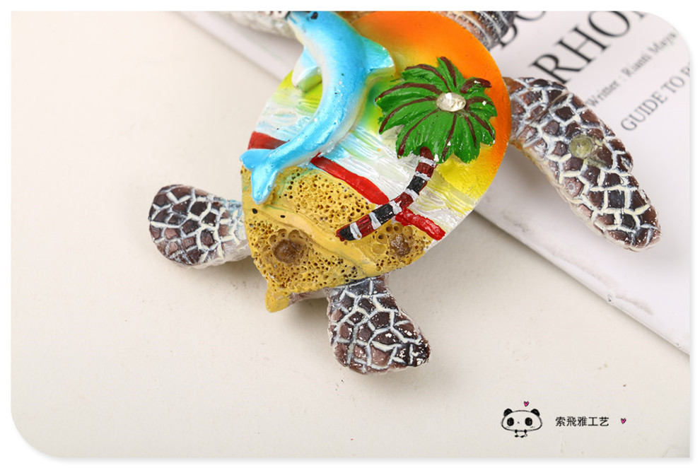 Cute Cartoon Resin Sea Turtle Magnetic Sticker Tropical Style Home Decoration Refridgerator Magnets Cute Cartoon Resin Sea Turtle Magnetic Sticker Tropical Style Home Decoration Refridgerator Magnets