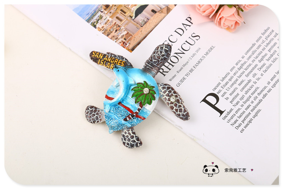 Cute Cartoon Resin Sea Turtle Magnetic Sticker Tropical Style Home Decoration Refridgerator Magnets Cute Cartoon Resin Sea Turtle Magnetic Sticker Tropical Style Home Decoration Refridgerator Magnets