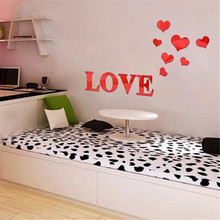 Cross-Border Products Love Heart-Shaped Mirror Sticker Ins Decoration DIY Home Art Decoration 3D Wall Stickers Beautiful and Cute Cross-Border Products Love Heart-Shaped Mirror Sticker Ins Decoration DIY Home Art Decoration 3D Wall Stickers Beautiful and Cute