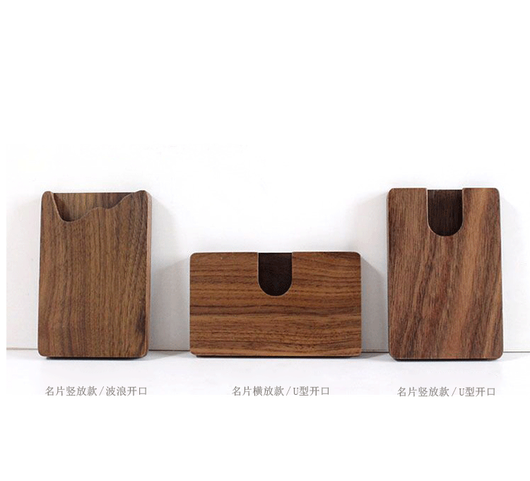 Wooden Business Card Case Portable Portable Wooden Card Box Creative Practical Office Supplies Business Wooden Business Card Holder