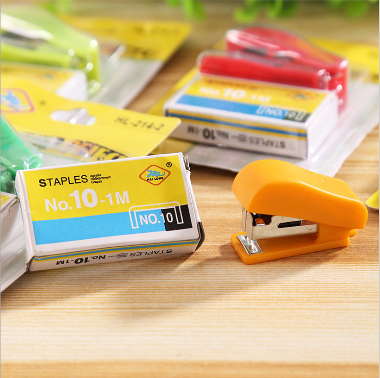 214 Mini Stapler Bookbinding Machine with Staple Stapler Kit Students Wholesale