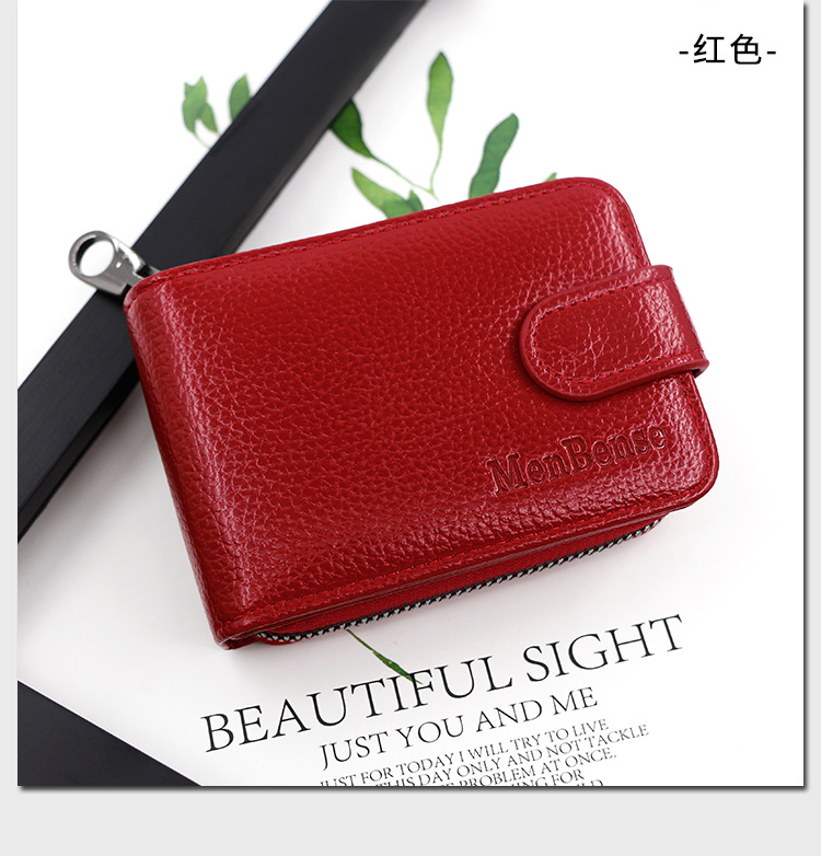 Factory Direct Supply New Expanding Card Holder Short Wallet Multiple Card Slots Lychee Pattern Men and Women Large Capacity Card Case Factory Direct Supply New Expanding Card Holder Short Wallet Multiple Card Slots Lychee Pattern Men and Women Large Capacity Card Case