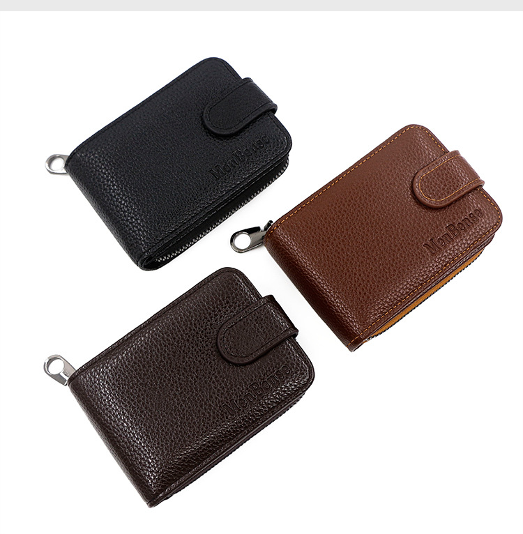 Factory Direct Supply New Expanding Card Holder Short Wallet Multiple Card Slots Lychee Pattern Men and Women Large Capacity Card Case Factory Direct Supply New Expanding Card Holder Short Wallet Multiple Card Slots Lychee Pattern Men and Women Large Capacity Card Case