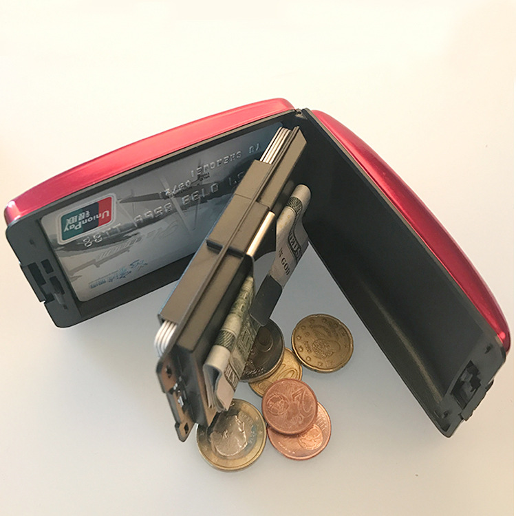 RFID Aluminum Wallet Multifunctional Wallet Aluminum Bank Credit Card Holder Wallet MultiColor Business Card Case