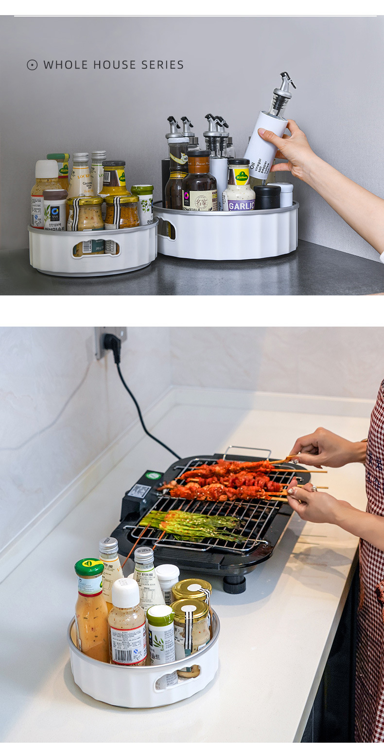 Household Multi-Functional Rotating Storage Rack Kitchen Seasoning Seasoning Rack Seasoning Storage Artifact Storage Box Storage Rack