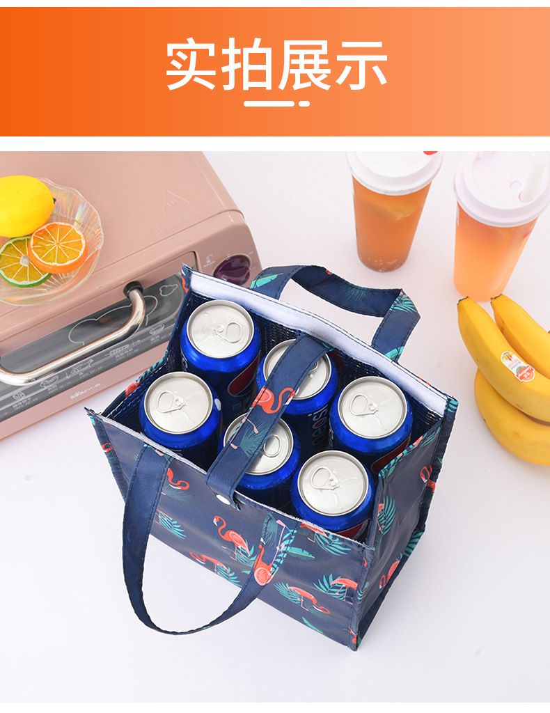  Lunch Box Hot and Cold Thermal Bag Food Warm Breakfast Zipper Packing Handbag Portable Double Layer out Fresh-Keeping