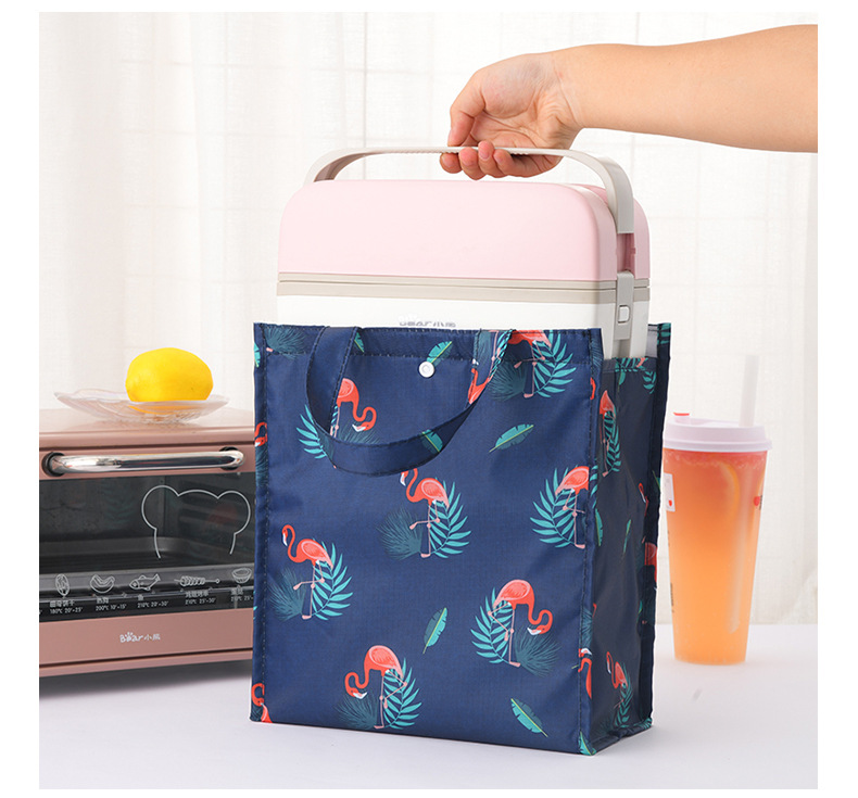  Lunch Box Hot and Cold Thermal Bag Food Warm Breakfast Zipper Packing Handbag Portable Double Layer out Fresh-Keeping