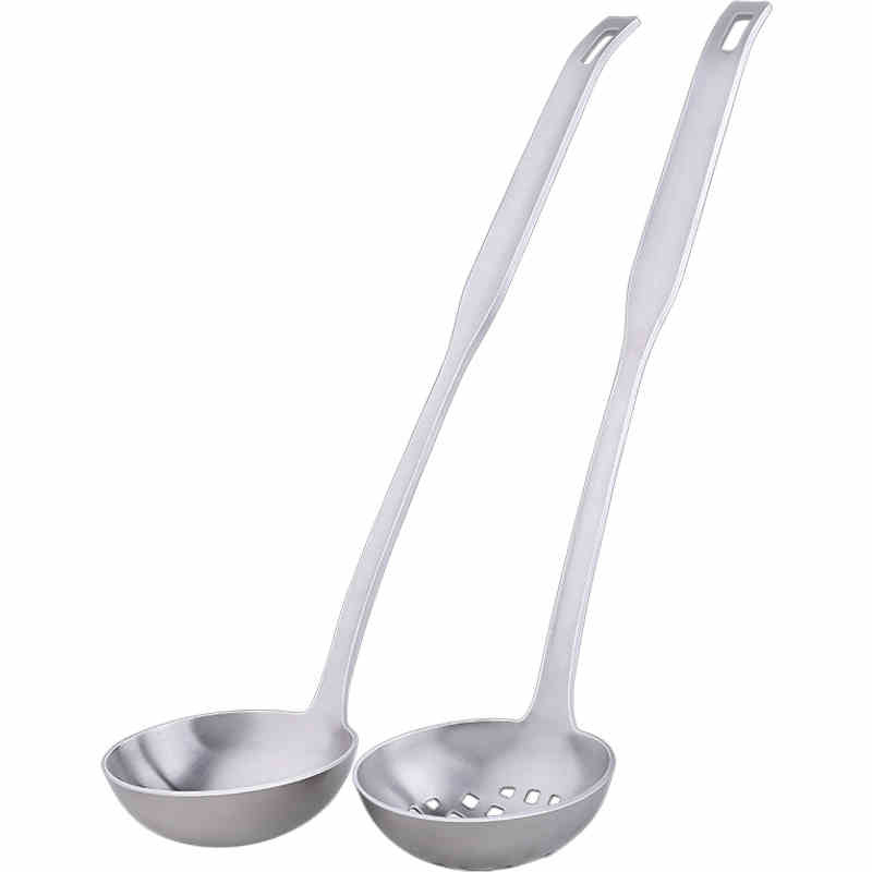 304 Stainless Steel Colander Suit Kitchen Thickened Hot Pot Spoon Long Handle Kitchenware Set Spoon Spoon
