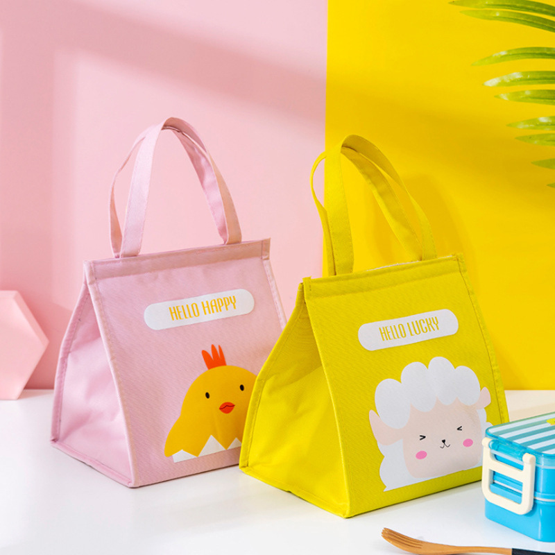 Cross-Border Lunch Bag Insulated Bag Portable Fresh-Keeping Lunch Box Bag Cartoon Student Handbag Lunch Bag Wholesale