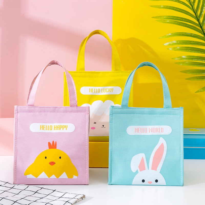Cross-Border Lunch Bag Insulated Bag Portable Fresh-Keeping Lunch Box Bag Cartoon Student Handbag Lunch Bag Wholesale